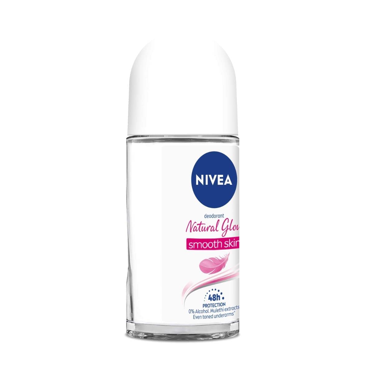 NIVEA Pearl and Beauty 50ml Deo Roll On | With Pearl Extracts & Avocado Oil| 72 H Smooth & Beautiful Underarms | 0% Alcohol | For Women
