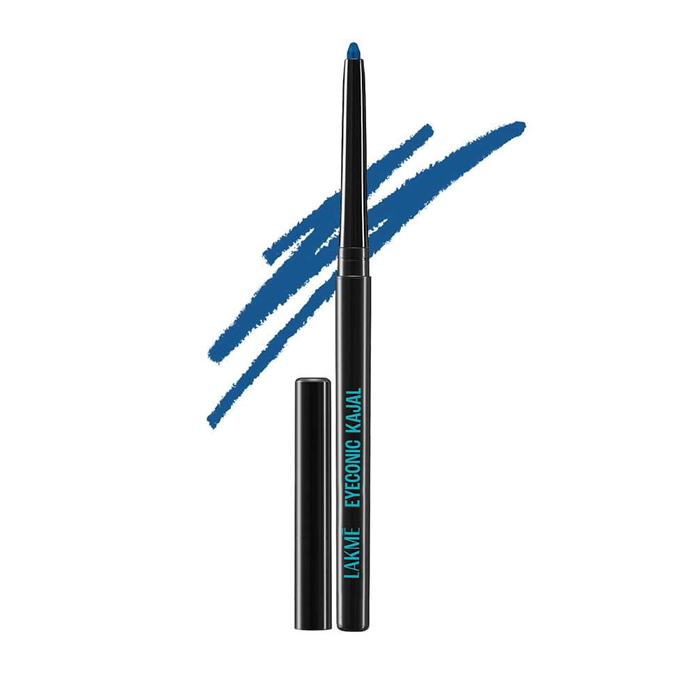 LAKMÉ Eyeconic Black Kajal 0.35 g (Combo Pack of 2) Matte Kohl Liner in a Twist Up Pencil - Waterproof, Smudge Proof & Long Lasting Eye Makeup