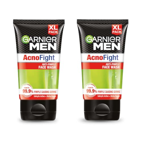 Garnier Men, Anti-Pimple Face Wash, Repairs Skin & Balances Oils, AcnoFight, 100 g