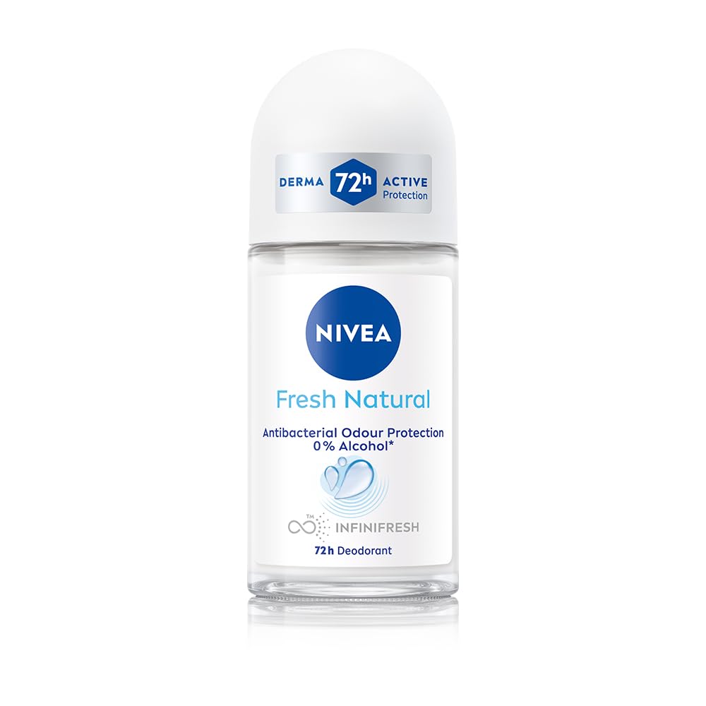 NIVEA Pearl and Beauty 50ml Deo Roll On | With Pearl Extracts & Avocado Oil| 72 H Smooth & Beautiful Underarms | 0% Alcohol | For Women