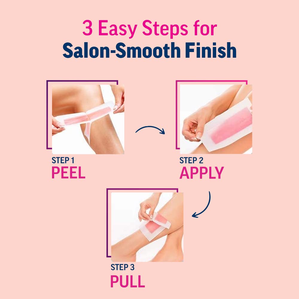 Veet Full Body Waxing Strips Kit for Normal Skin, 20 Strips