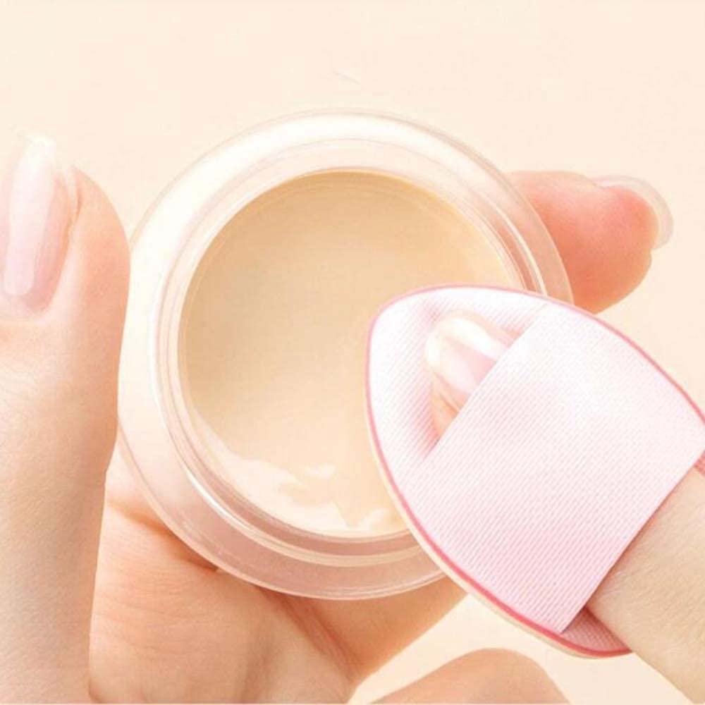 Mini Finger Powder Puff 4 pcs Finger Makeup finger beauty blender Sponges, Mini Soft Cosmetic Finger Puff, Perfect for Foundation, BB Cushion, Cream, Concealer