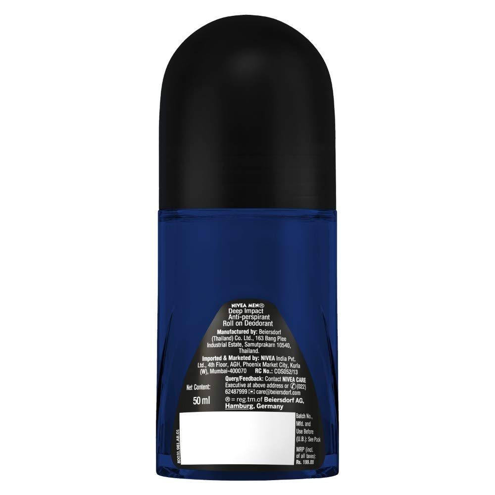 NIVEA MEN Deodorant Roll On, Cool Kick, 50ml