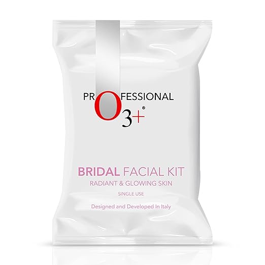 O3+ Bridal Facial Kit for Radiant & Glowing Skin with Hyaluronic Acid, Glycolic Acid and Niacinamide - Ideal for All Skin Types (60g+69ml)