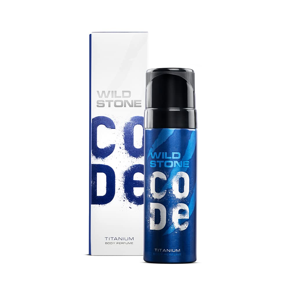 WILD STONE CODE Titanium Long Lasting No Gas Body Perfume For Men, 150Ml, Spray