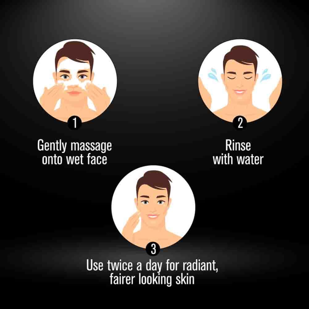 Garnier Men, Face Wash, Brightening & Anti-Pollution, TurboBright Double Action, 100 g