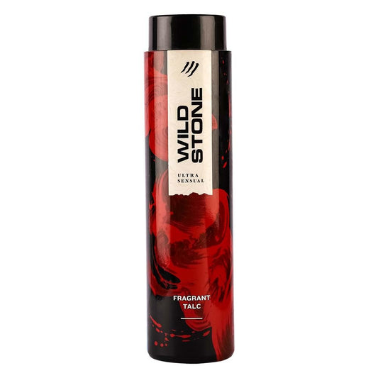 Wild Stone Ultra Sensual Talcum Powder for Men, 300gm, Perfumed Deodorant Talc with Masculine Aromas, Keeps You Smelling Fresh All-day Long