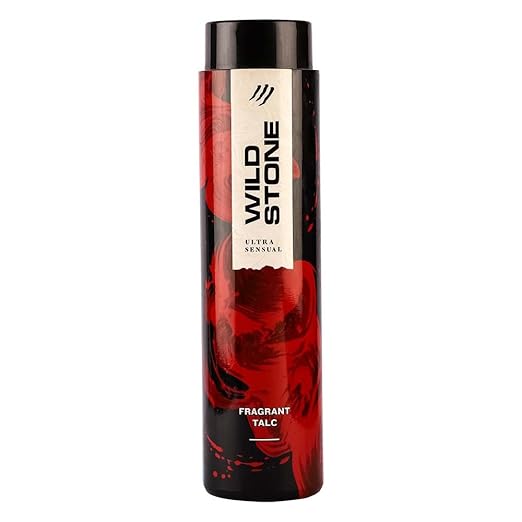 Wild Stone Ultra Sensual Talcum Powder for Men, 300gm, Perfumed Deodorant Talc with Masculine Aromas, Keeps You Smelling Fresh All-day Long