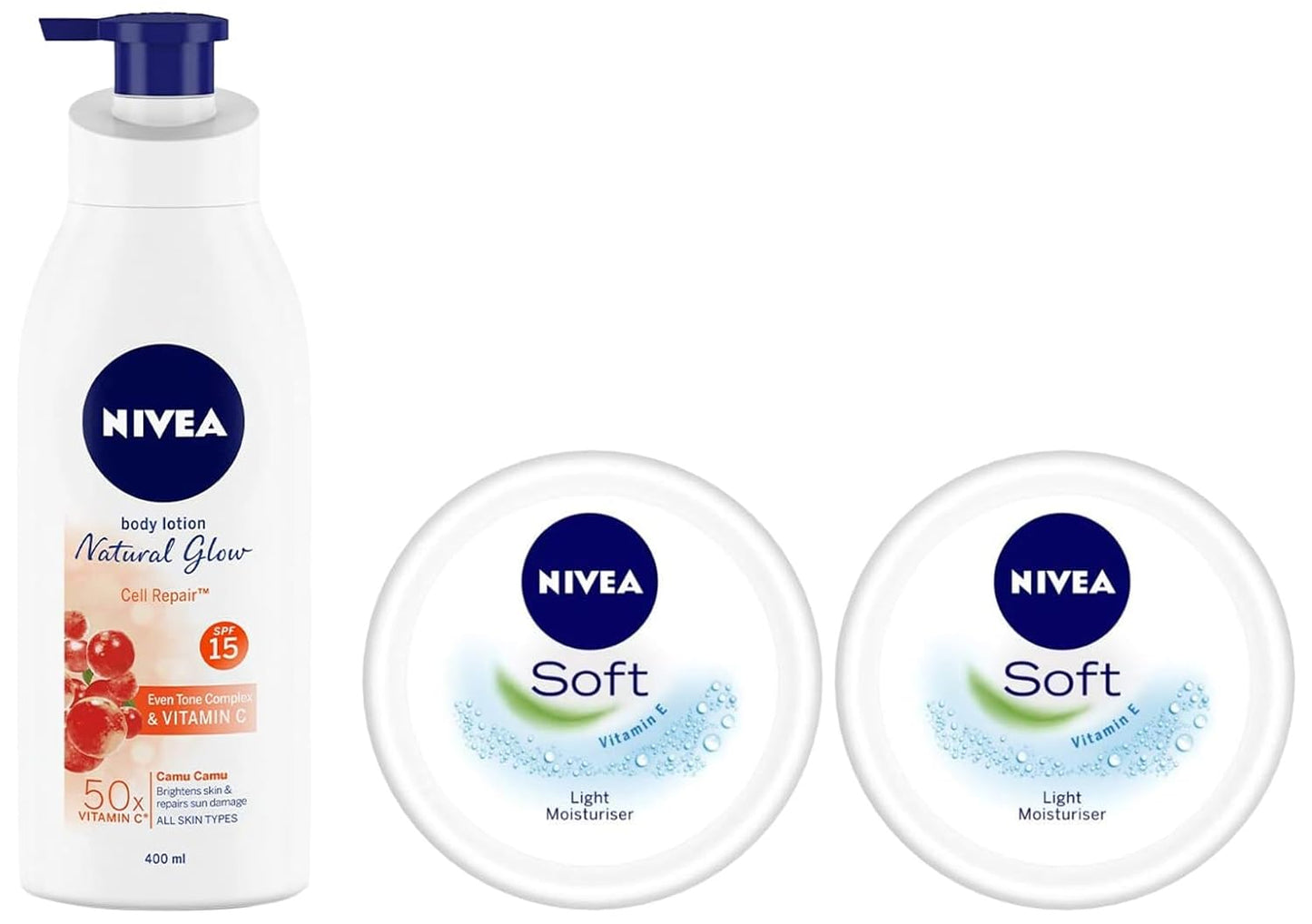 NIVEA Soft Light Moisturizer, 300 ml, for Face, Hand & Body, Non-Greasy Cream with Vitamin E & Jojoba Oil for Instant Hydration