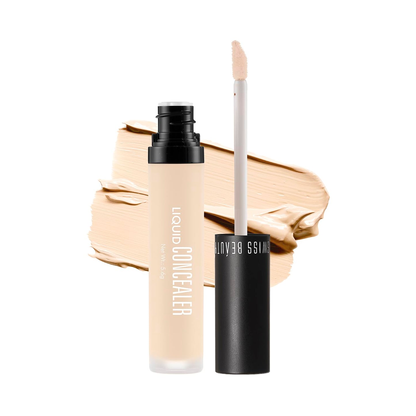 Swiss Beauty Liquid Light Weight Concealer With Full Coverage |Easily Blendable Concealer For Face Makeup With Matte Finish | Shade- Light - Moyen, 6g