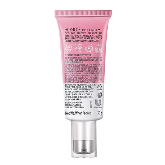 POND'S Bb+ Cream, Instant Spot Coverage + Light Make-Up Glow, Ivory 18g