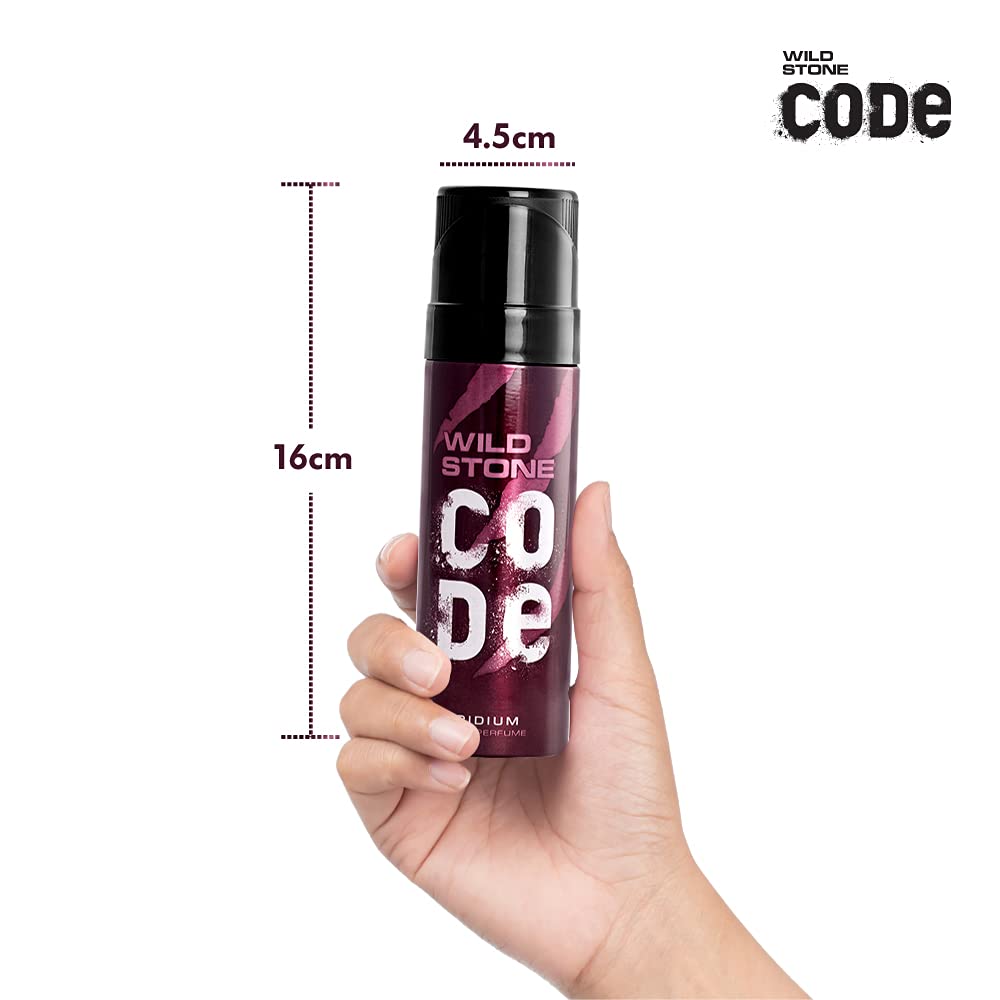 WILD STONE CODE Titanium Long Lasting No Gas Body Perfume For Men, 150Ml, Spray
