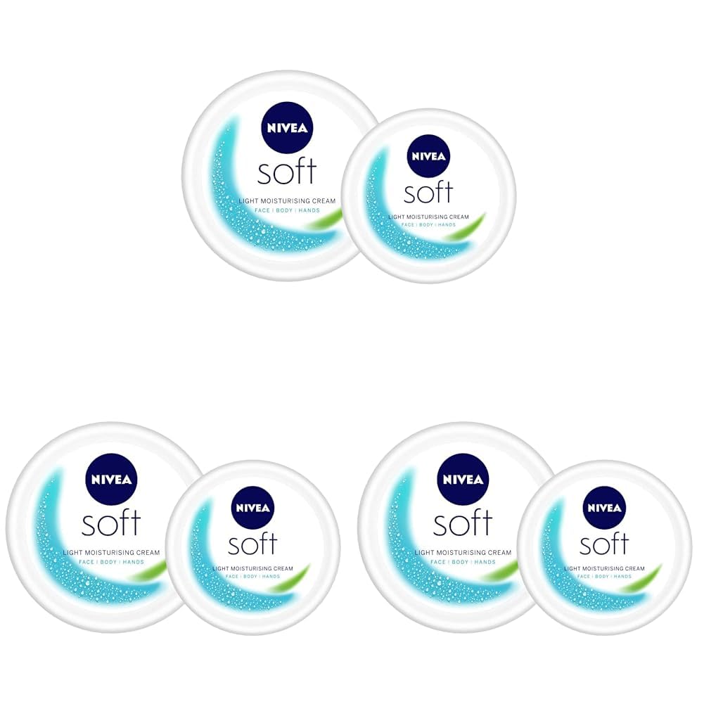 NIVEA Soft Light Moisturizer, 300 ml, for Face, Hand & Body, Non-Greasy Cream with Vitamin E & Jojoba Oil for Instant Hydration