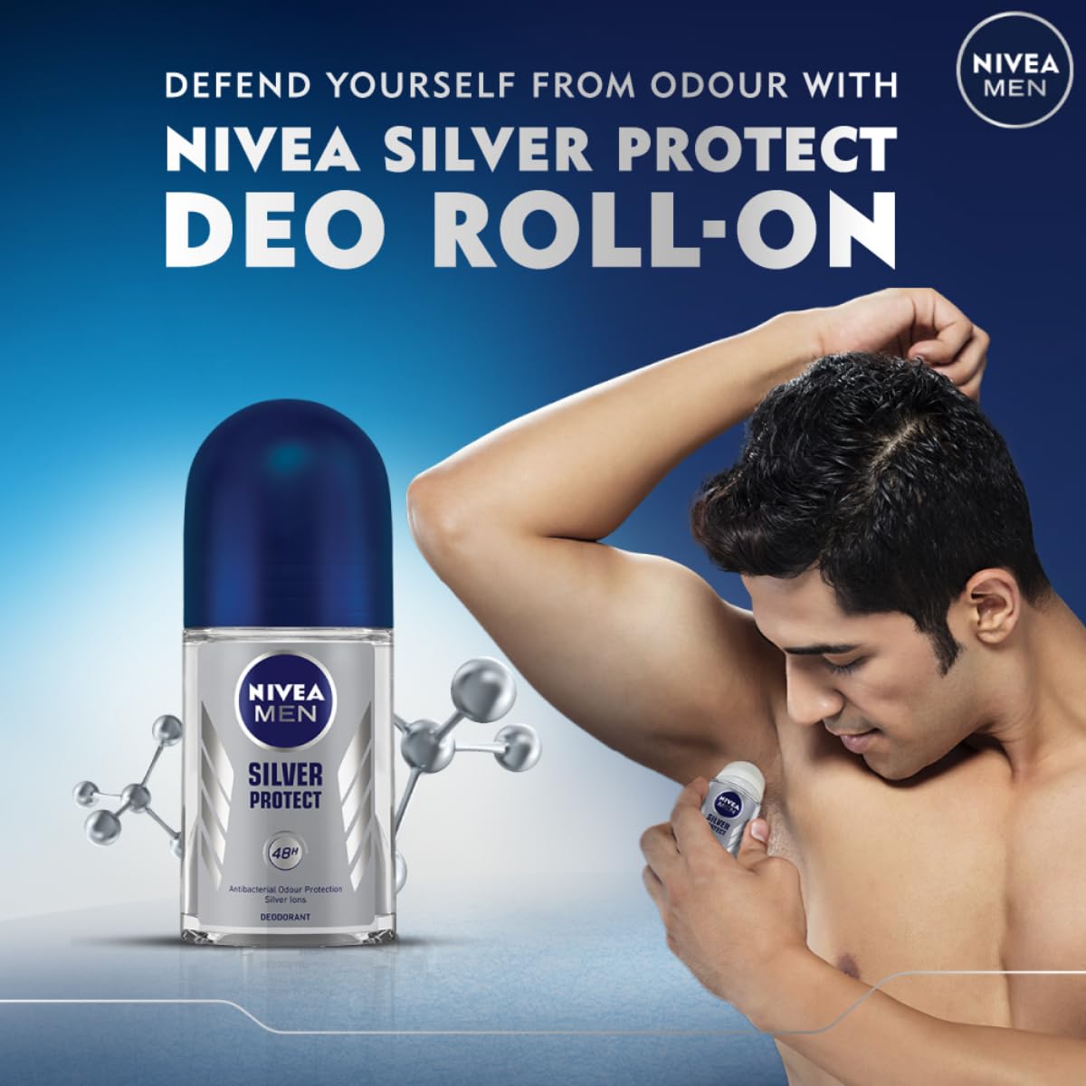 NIVEA MEN Deodorant Roll On, Cool Kick, 50ml