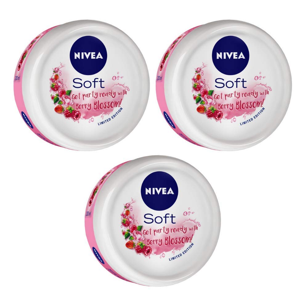 NIVEA Soft Light Moisturizer, 300 ml, for Face, Hand & Body, Non-Greasy Cream with Vitamin E & Jojoba Oil for Instant Hydration