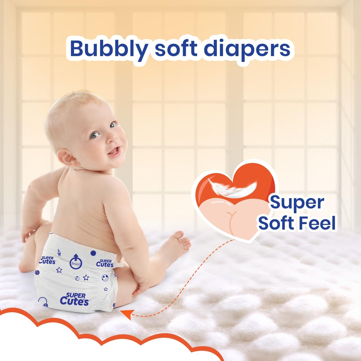 Super Cutes Premium Baby Diapers L Size 30 Count 9-14Kg,Medium34 counts,Small 40counts, XL 24 Counts , Super Soft and Rash Free Diaper Pants with 12 hrs Overnight Leakage Protection