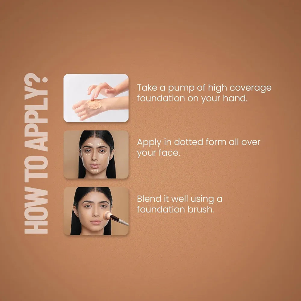 Swiss Beauty High Performance Foundation | Water-Resistant | Medium To Buildable Coverage Liquid Dewy Finish | Lightweight | Easy To Blend | With Vitamin C & Niacinamide | 03 Natural Beige, 55G