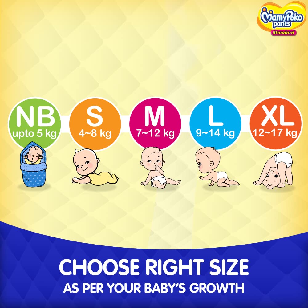 MamyPoko Pants All Night Absorb Baby Diapers, X-Large (XL), 22 Count 12-17 kg