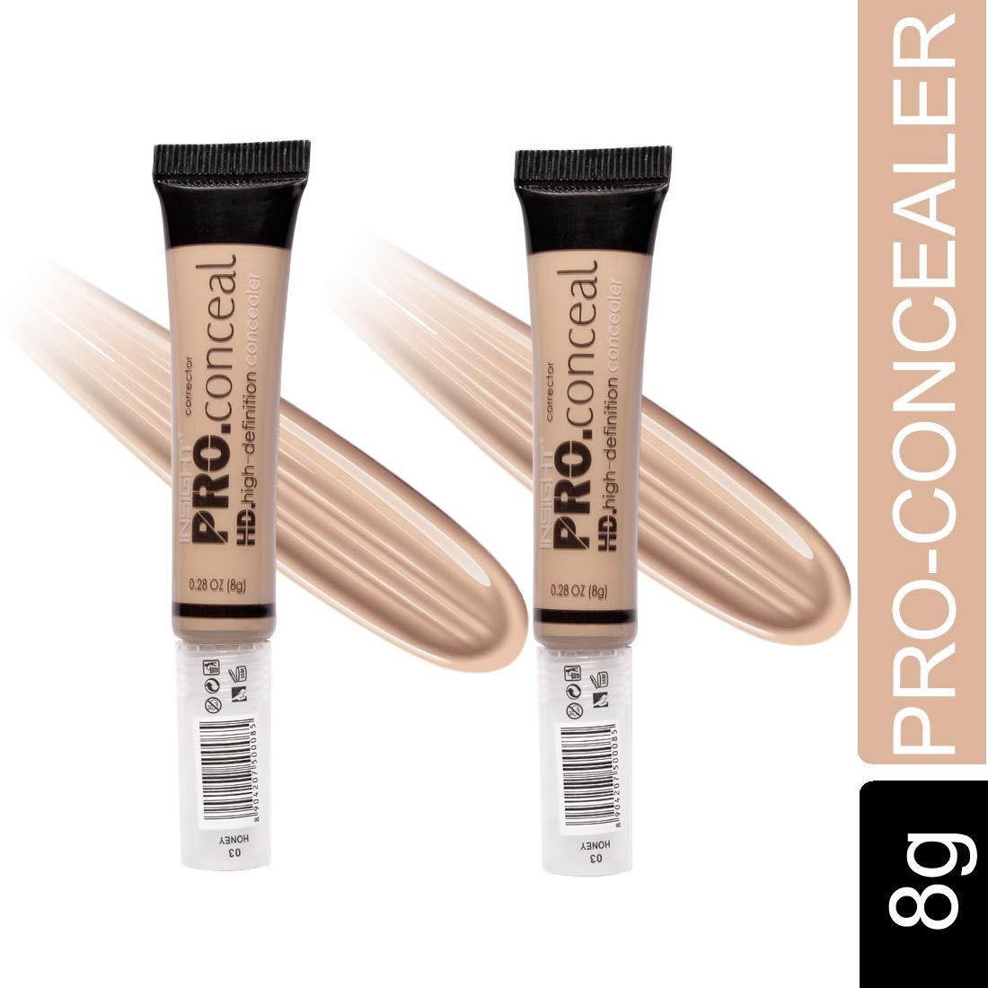INSIGHT Hd Cream Natural Full Coverage Concealer For Normal Skin Type, Golden Sand-04