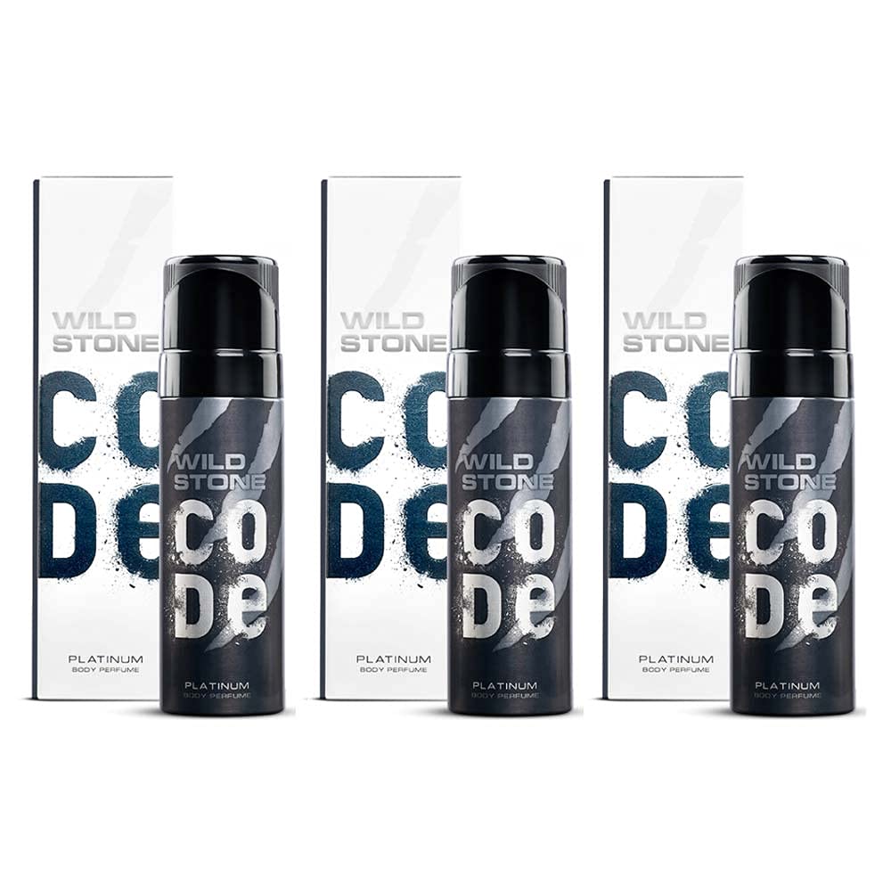 WILD STONE CODE Titanium Long Lasting No Gas Body Perfume For Men, 150Ml, Spray