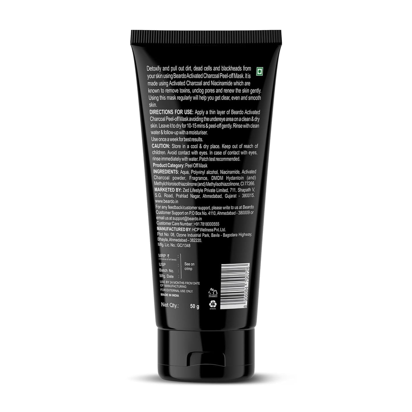 Beardo DeTan Peel off Face Mask for Men, 100g | Coffee Extract to Remove Tan & Deep Cleansing, Defeat Blackheads & Whiteheads, Face Mask for Glowing Skin