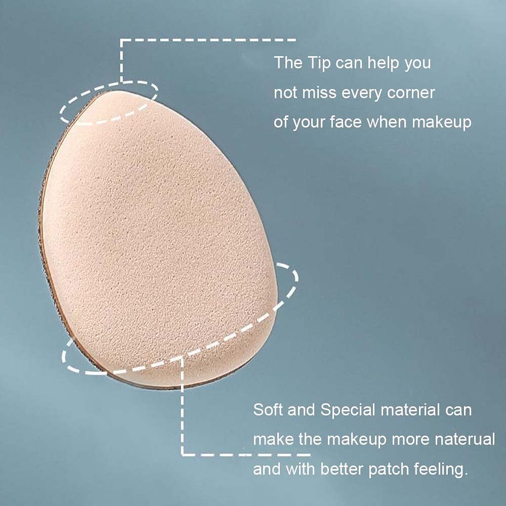 Mini Finger Powder Puff 4 pcs Finger Makeup finger beauty blender Sponges, Mini Soft Cosmetic Finger Puff, Perfect for Foundation, BB Cushion, Cream, Concealer