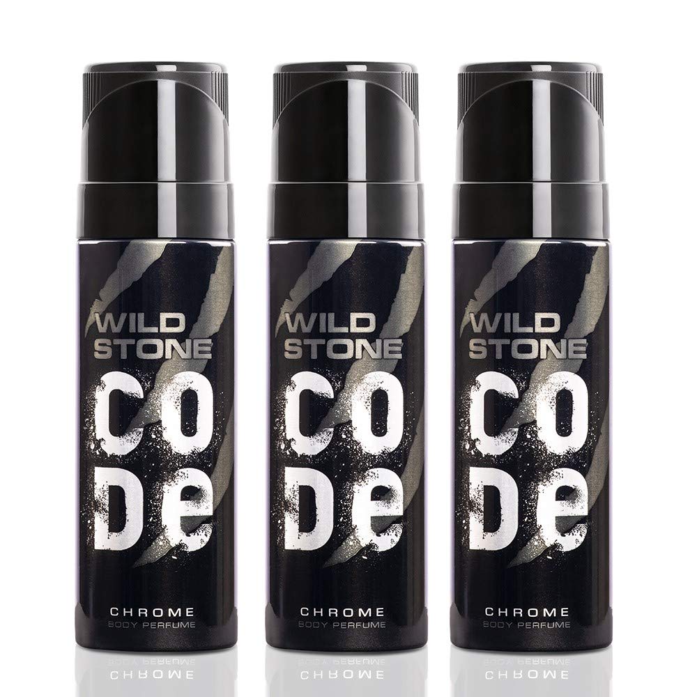 WILD STONE CODE Titanium Long Lasting No Gas Body Perfume For Men, 150Ml, Spray