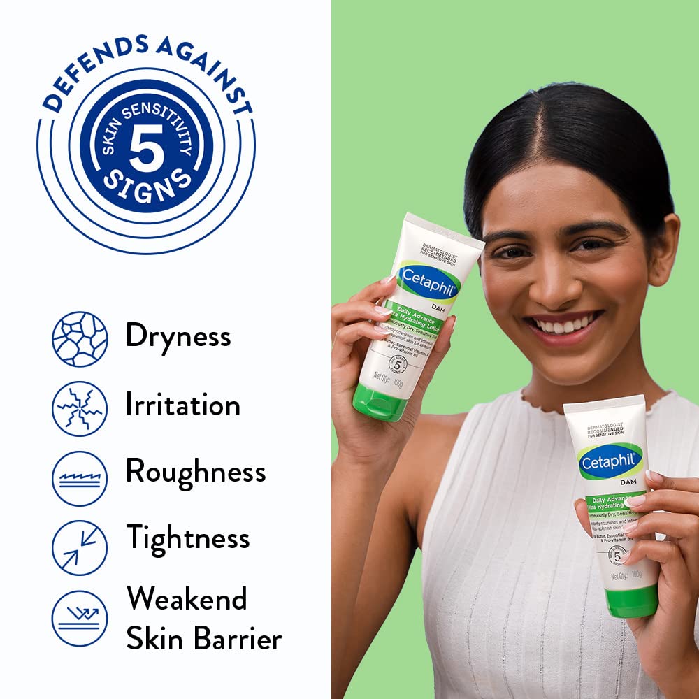 Cetaphil DAM Daily Advance Ultra Hydrating Lotion for Dry, Sensitive Skin| 30 g| Moisturizer with Shea Butter| Non-Greasy, Fragrance-Free| Paraben, Sulphate Free