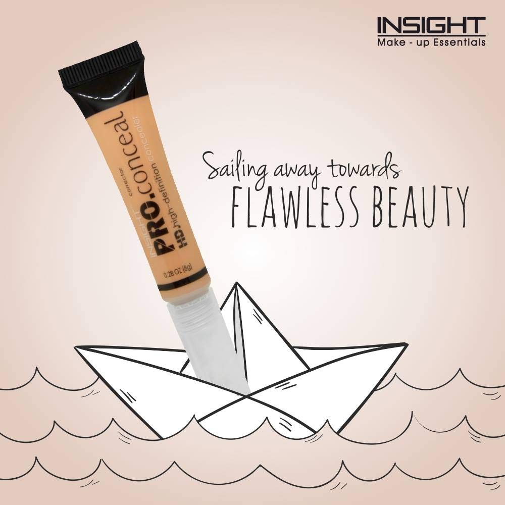 INSIGHT Hd Cream Natural Full Coverage Concealer For Normal Skin Type, Golden Sand-04