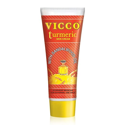 Vicco Turmeric Ayurvedic Skin Cream | 100% Natural Ayurvedic Relief with Turmeric & Sandalwood Oil for Glowing, Even-Toned Skin | Suitable for All Skin Types  | Pack of 1]