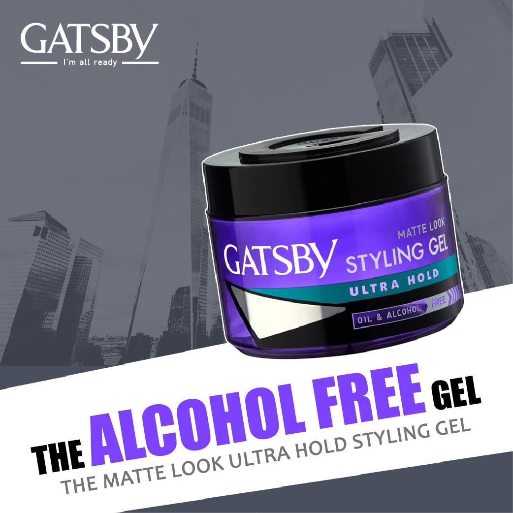Gatsby Water Gloss - Ultra Hold, 300gm | Hair Styling Gel for Men