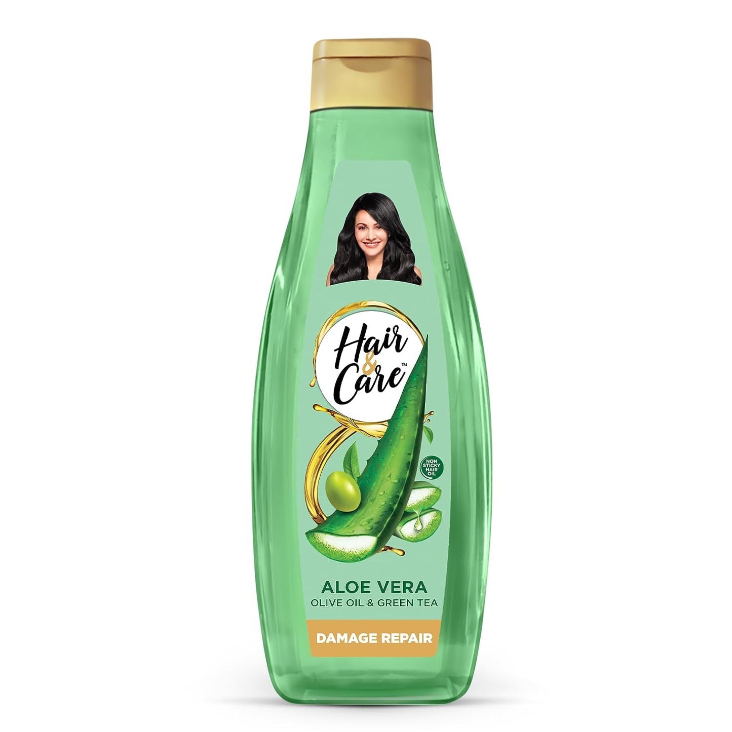 Hair & Care Damage Repair Non-Sticky Hair Oil with Aloe Vera, Olive Oil & Green Tea500 ml