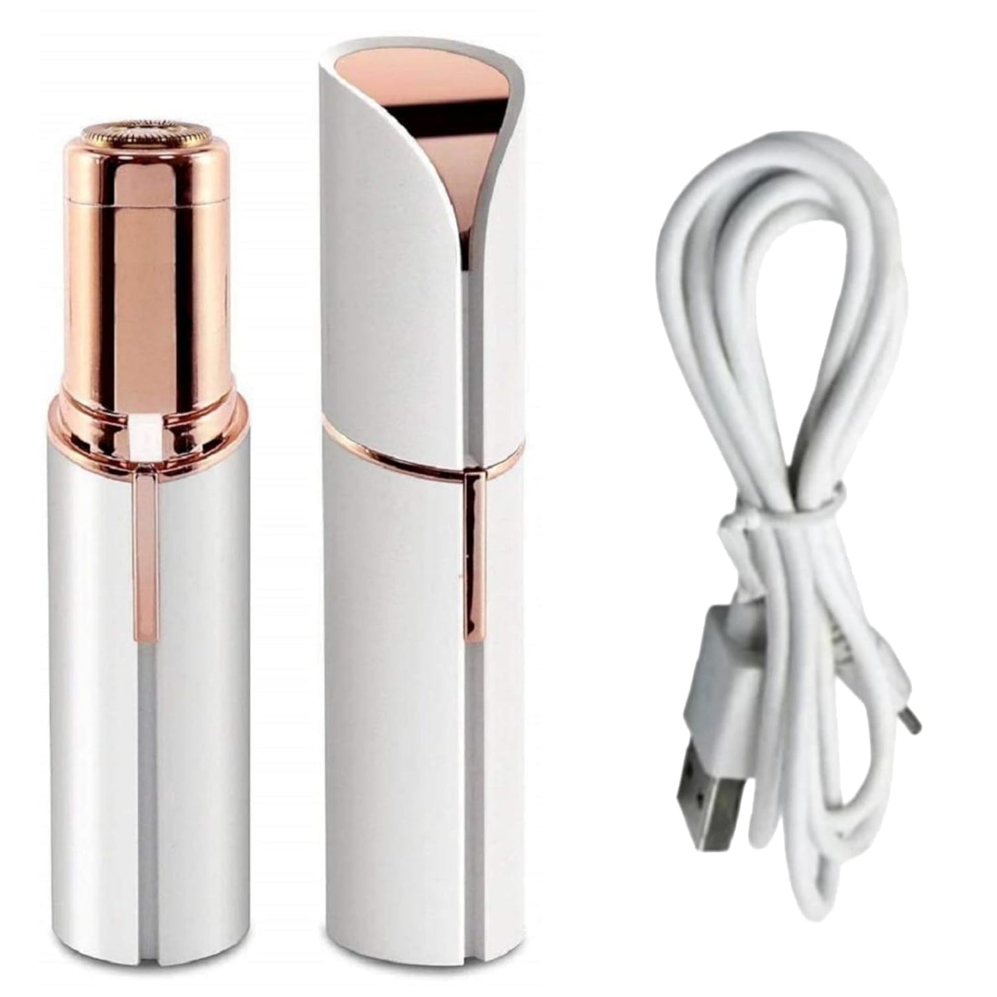 GOERGETA Portable eyebrow trimmer, facial hair remover,Face, Lips, Nose Hair Removal Electric Trimmer with Light