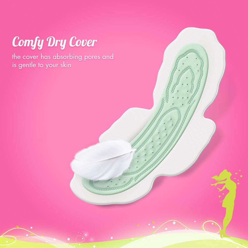 Sofy Anti-Bacteria Sanitary Pads (XL+ Size - 290 mm) 28 Pads - 6 layer deep absorption & Herbal Shield for Bacterial Protection, Soft on skin with comfy dry top sheet (Pack of 1)