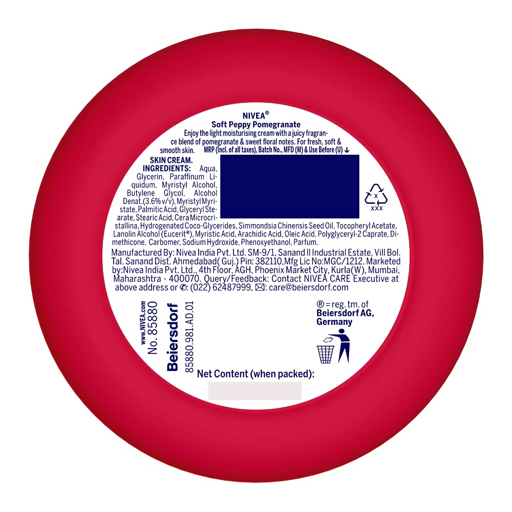 NIVEA Soft Light Moisturizer, 300 ml, for Face, Hand & Body, Non-Greasy Cream with Vitamin E & Jojoba Oil for Instant Hydration