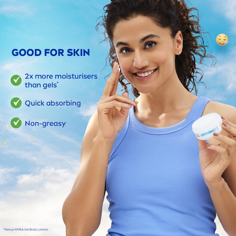 NIVEA Soft Light Moisturizer, 300 ml, for Face, Hand & Body, Non-Greasy Cream with Vitamin E & Jojoba Oil for Instant Hydration