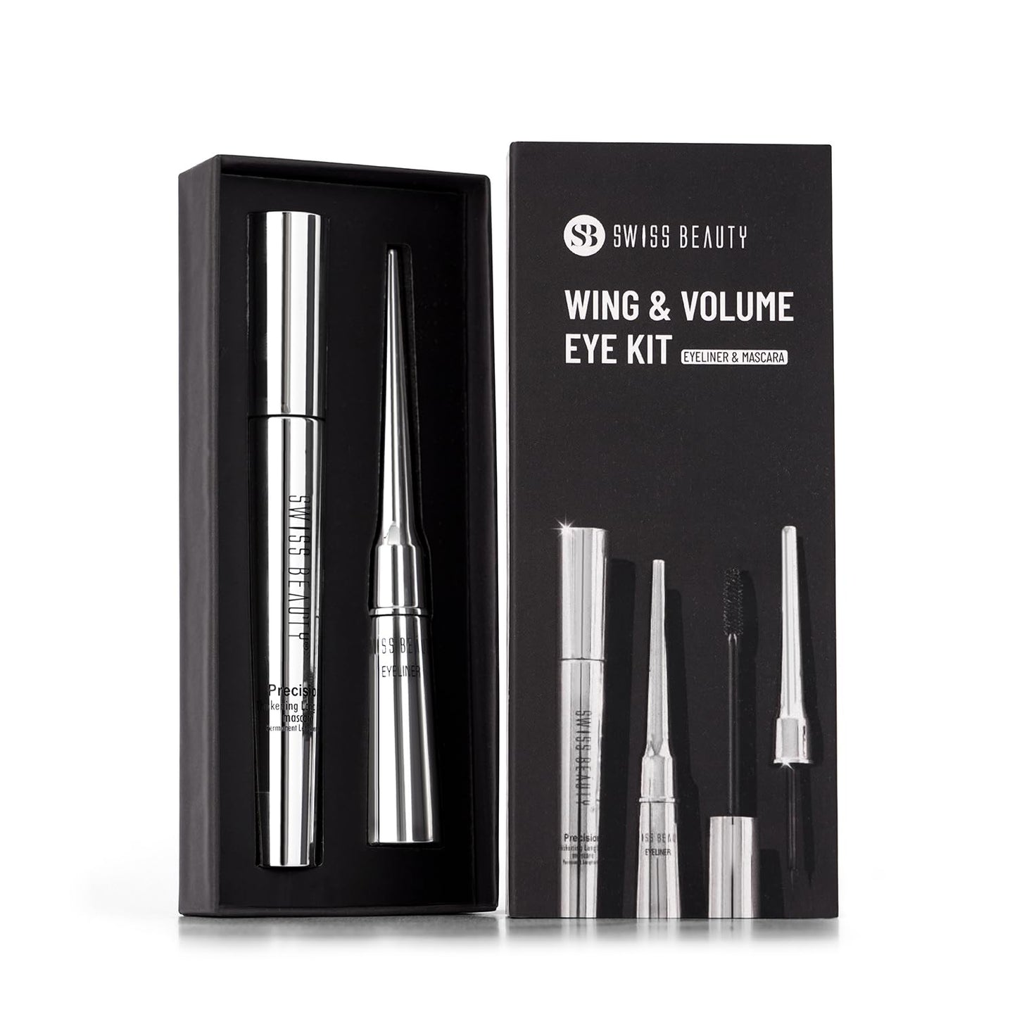 SWISS BEAUTY Waterproof Matte Liquid Black Eyeliner | Smudge Proof, Transfer Proof Eye Liner for Eye Makeup |Black, 4ml |
