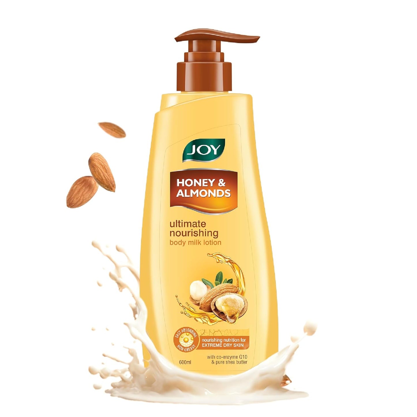 Joy Honey & Almonds Advanced Nourishing Lightweight Body Lotion 750ml | Enriched With Shea Butter | Summer Lotion With Natural Sunscreen Filters | Suitable for Normal to Dry Skin