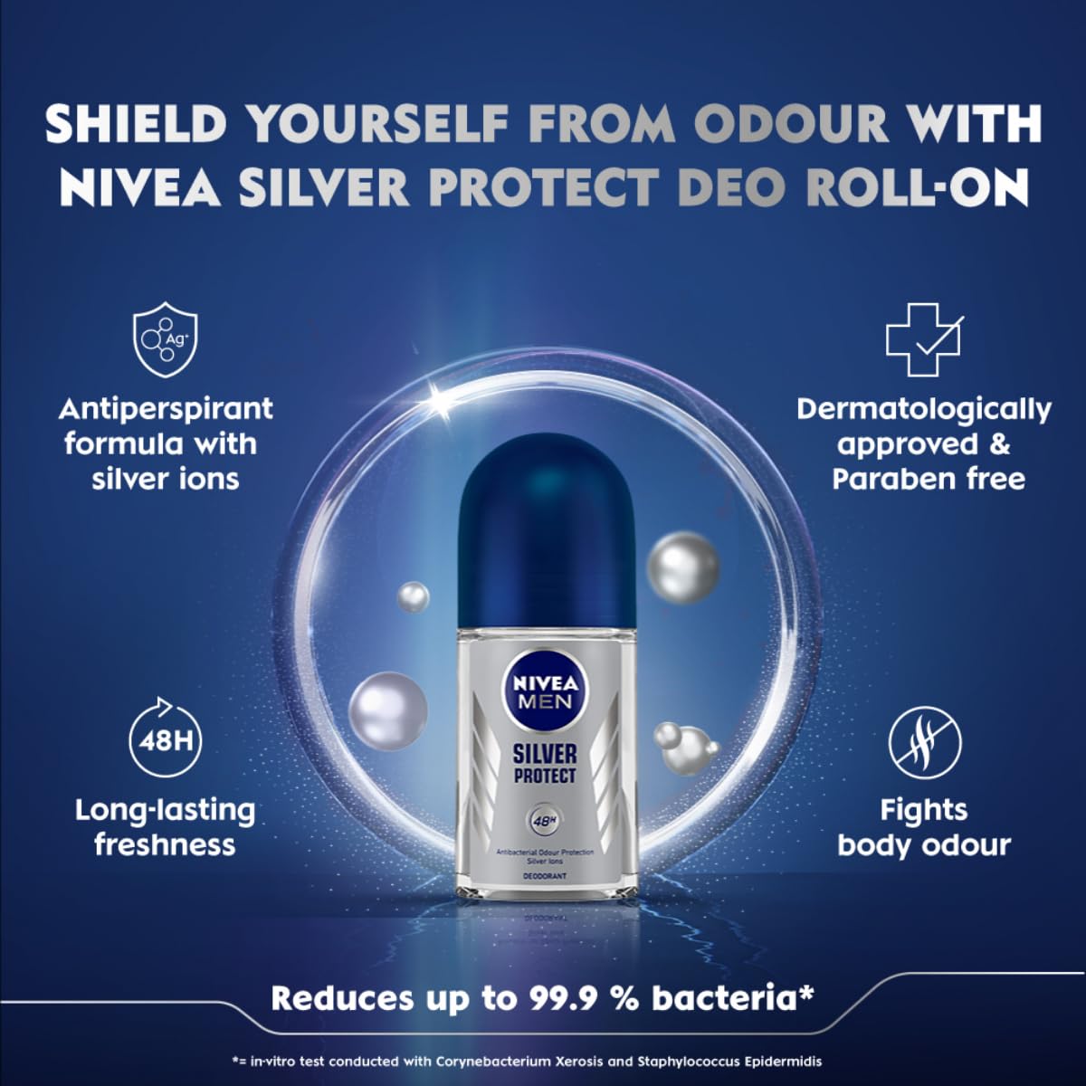 NIVEA MEN Deodorant Roll On, Cool Kick, 50ml