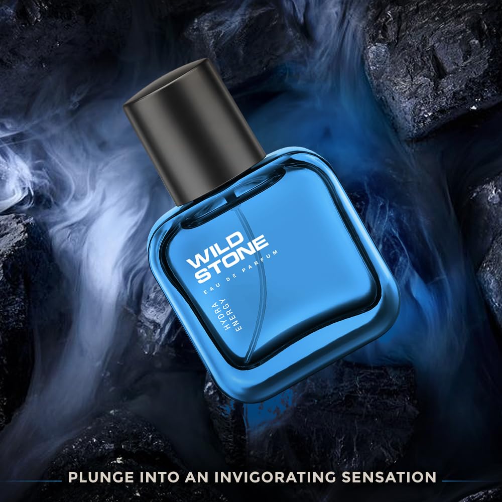 Wild Stone Hydra Energy EDP Premium Perfume for Men, 100 Ml | Long-lasting Eau De Parfum | Refreshing Fragrances for Modern Man | Active Lifestyle | Gift For Men.