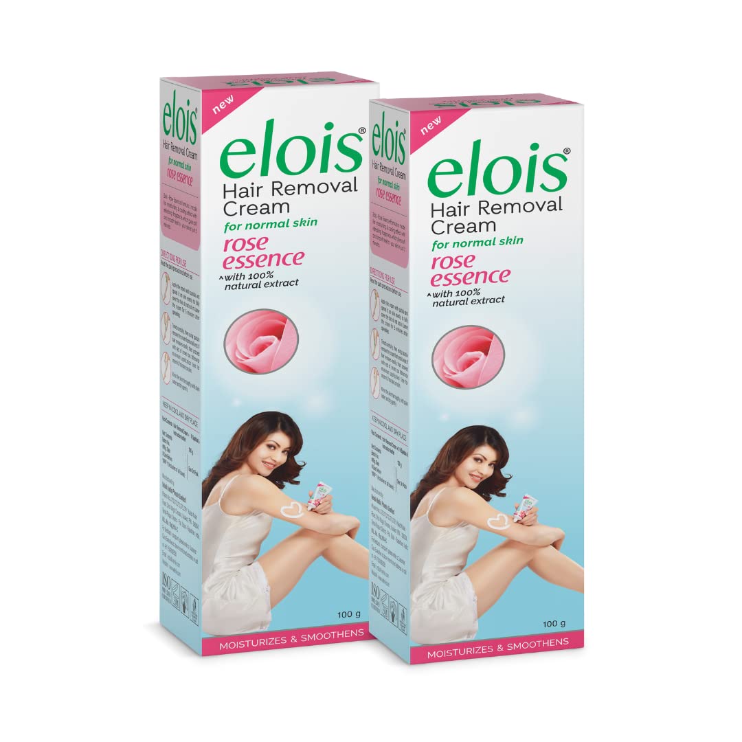 Elois Hair Removal Cream For Women Bikini Area - With Natural Extracts Painless For Normal Skin - Suitable for Legs Underarms Bikini Line Arms - (Rose Extract, 100 Gram)