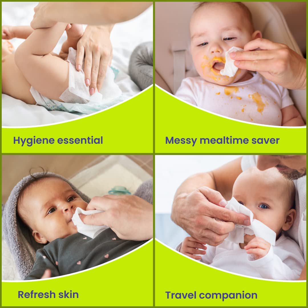 Little Angel Super Soft Cleansing Baby Wipes Lid Pack, 144 Count, Enriched with Aloe vera & Vitamin E, pH balanced, Dermatologically Tested & Alcohol-free, Pack of 2,72 count/pack