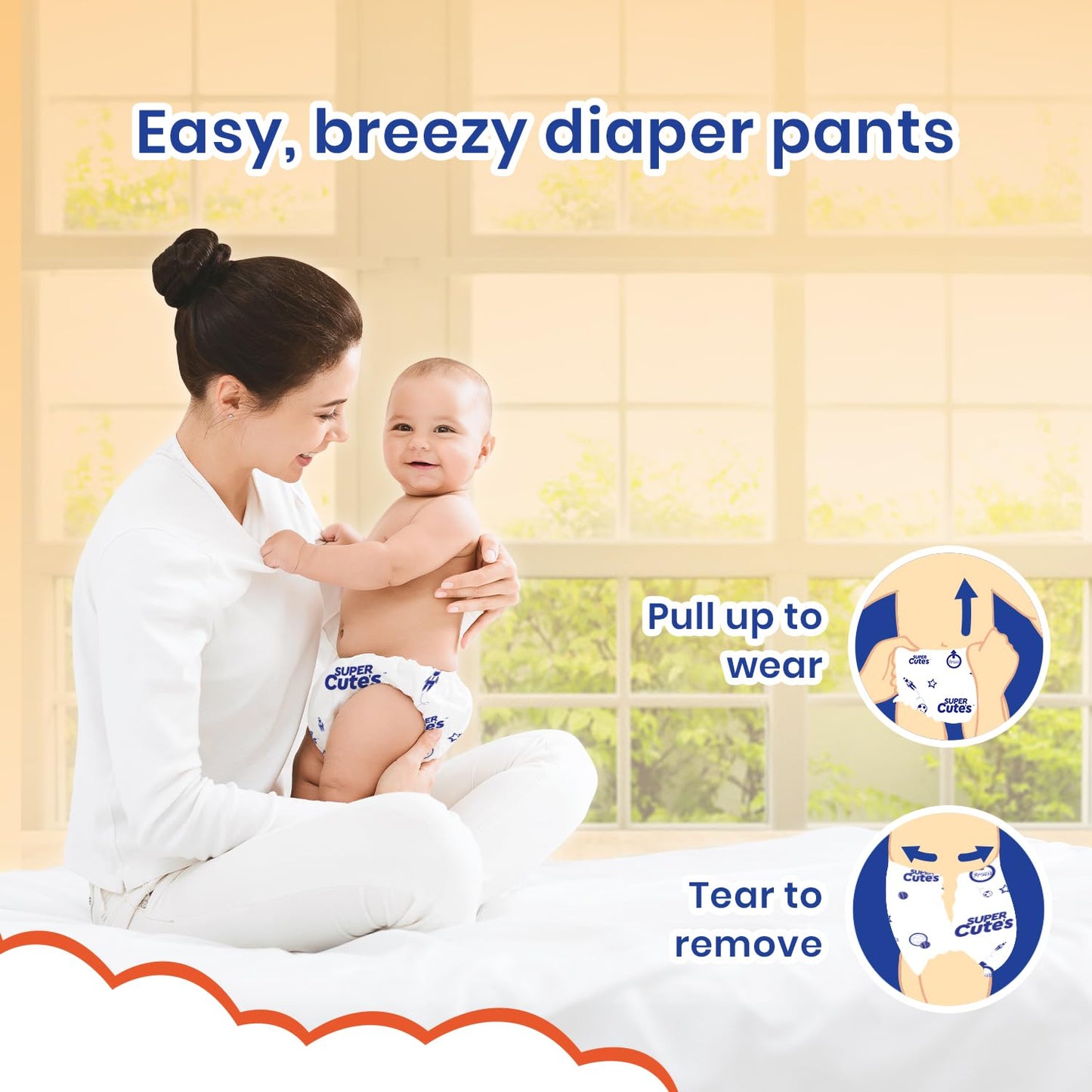 Super Cutes Premium Baby Diapers L Size 30 Count 9-14Kg,Medium34 counts,Small 40counts, XL 24 Counts , Super Soft and Rash Free Diaper Pants with 12 hrs Overnight Leakage Protection