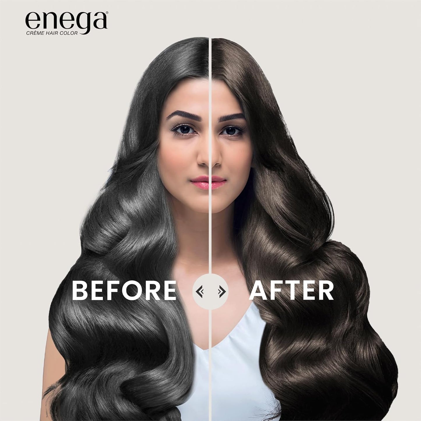 Enega No Ammonia Grey Coverage Long Lasting Creme Hair Color with Argan Oil & Green Tea Extract - Pack of 1(150 ML) (Golden Blonde)