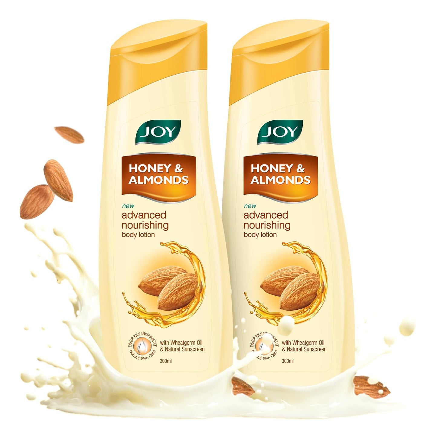 Joy Honey & Almonds Advanced Nourishing Lightweight Body Lotion 750ml | Enriched With Shea Butter | Summer Lotion With Natural Sunscreen Filters | Suitable for Normal to Dry Skin