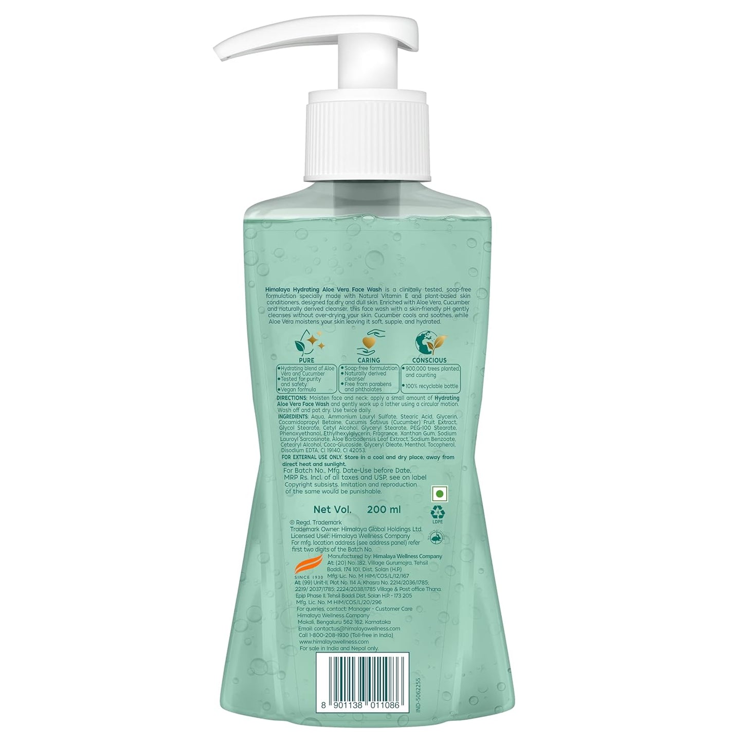 Himalaya Moisturizing Aloe Vera Face Wash, 200ml