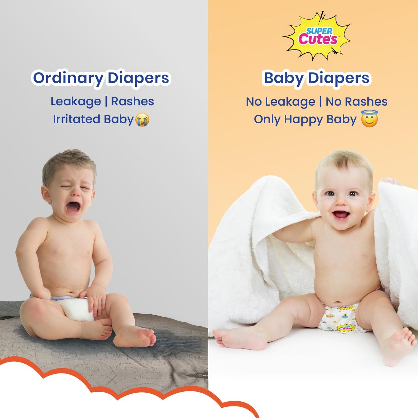 Super Cutes Premium Baby Diapers L Size 30 Count 9-14Kg,Medium34 counts,Small 40counts, XL 24 Counts , Super Soft and Rash Free Diaper Pants with 12 hrs Overnight Leakage Protection