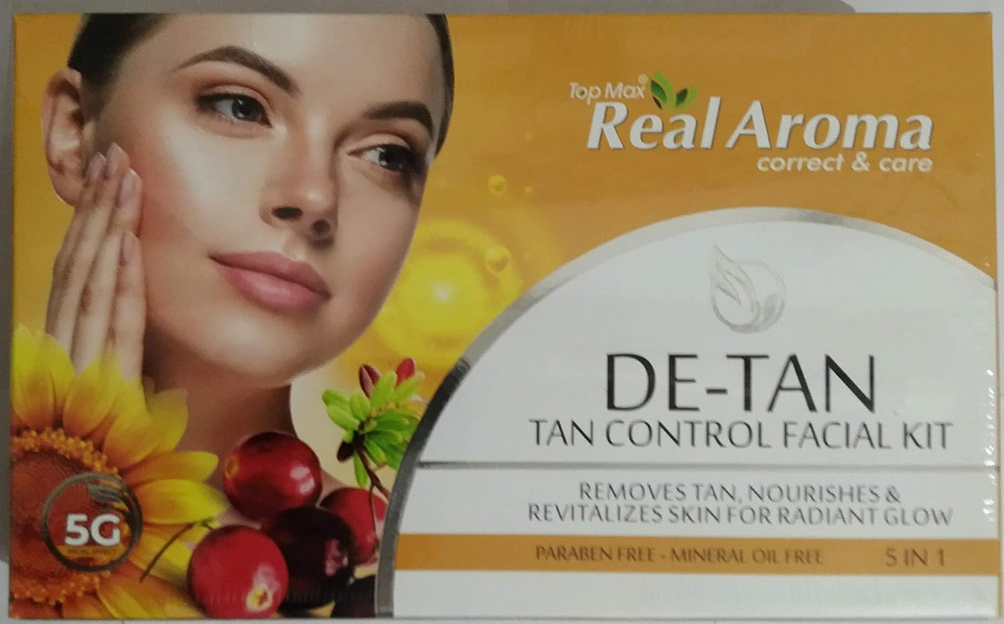Top Max real Aroma correct and care® De-Tan Facail kit (5 in 1)