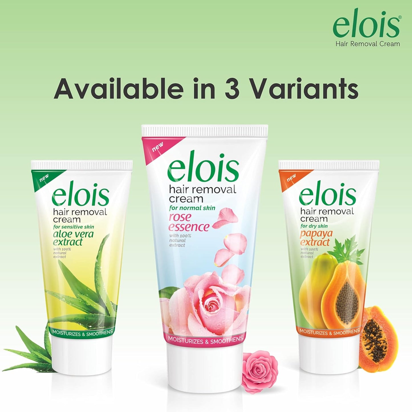 Elois Hair Removal Cream For Women Bikini Area - With Natural Extracts Painless For Normal Skin - Suitable for Legs Underarms Bikini Line Arms - (Rose Extract, 100 Gram)