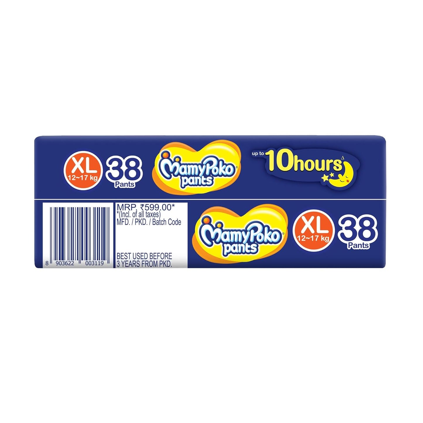 MamyPoko Pants All Night Absorb Baby Diapers, X-Large (XL), 22 Count 12-17 kg